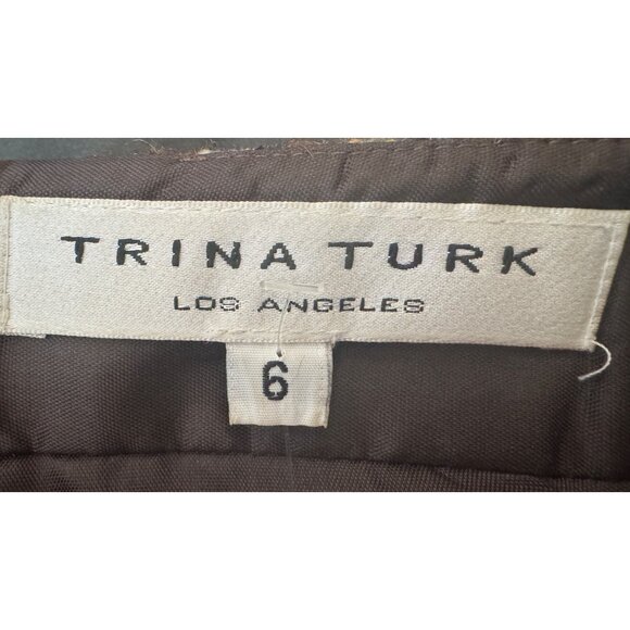 2/$30 Trina Turk Size 6 Plaid Wool Blend Skirt - Picture 4 of 14